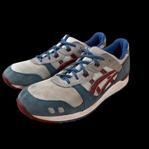 Asics GEL LYTE III Men's Blue Gray Maroon Retro Runner Sneakers Men’s Size 11